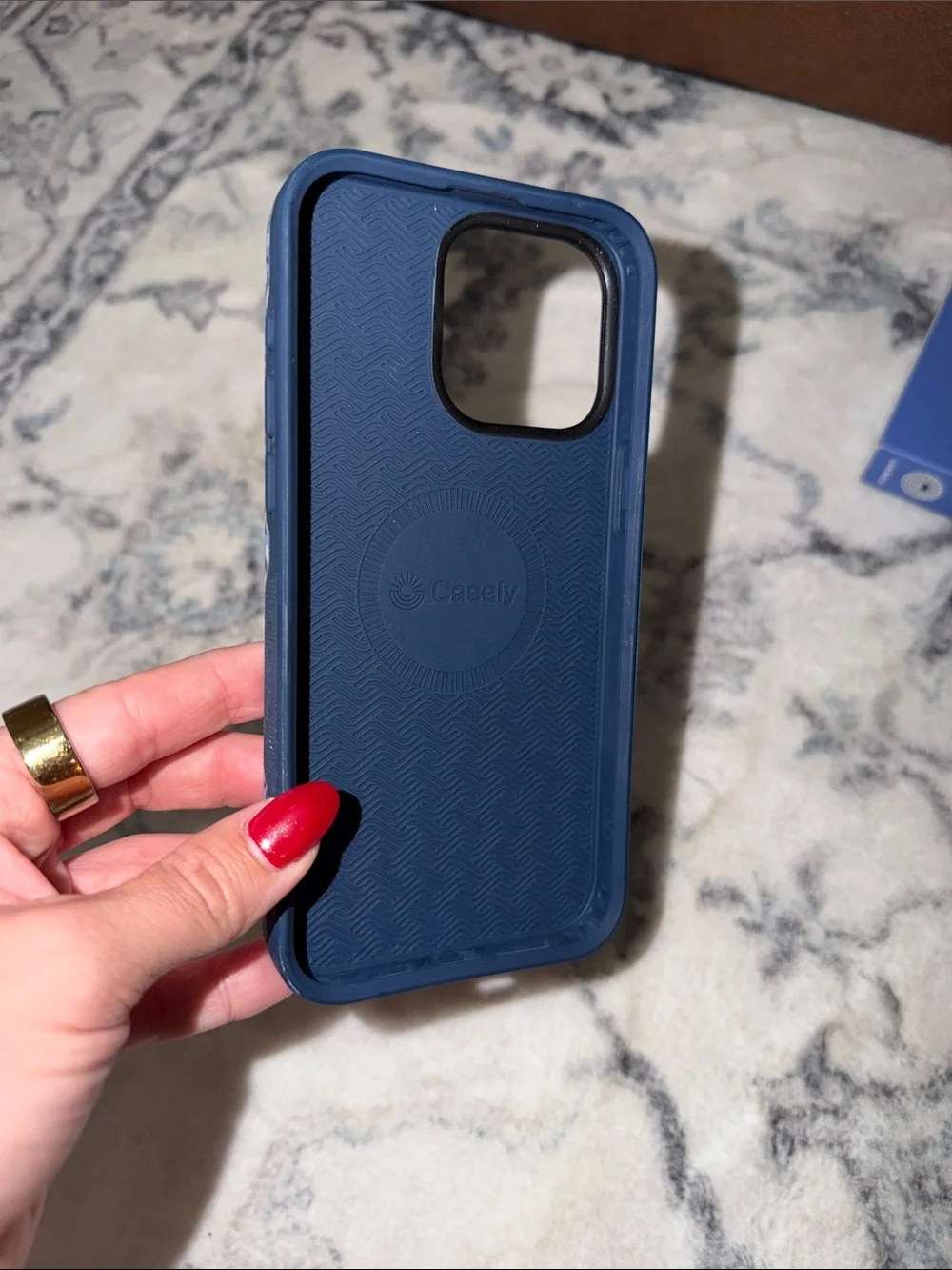 Floral Blue Protective iPhone 15 Pro Max Case